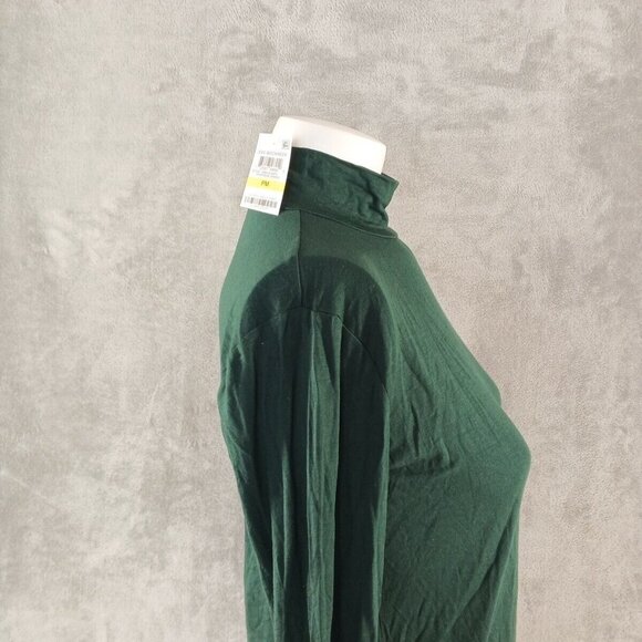 NWT Style&Co Turtleneck Women Top Petite MEDIUM Green Rayon Blend Pullover Knit - Picture 5 of 10